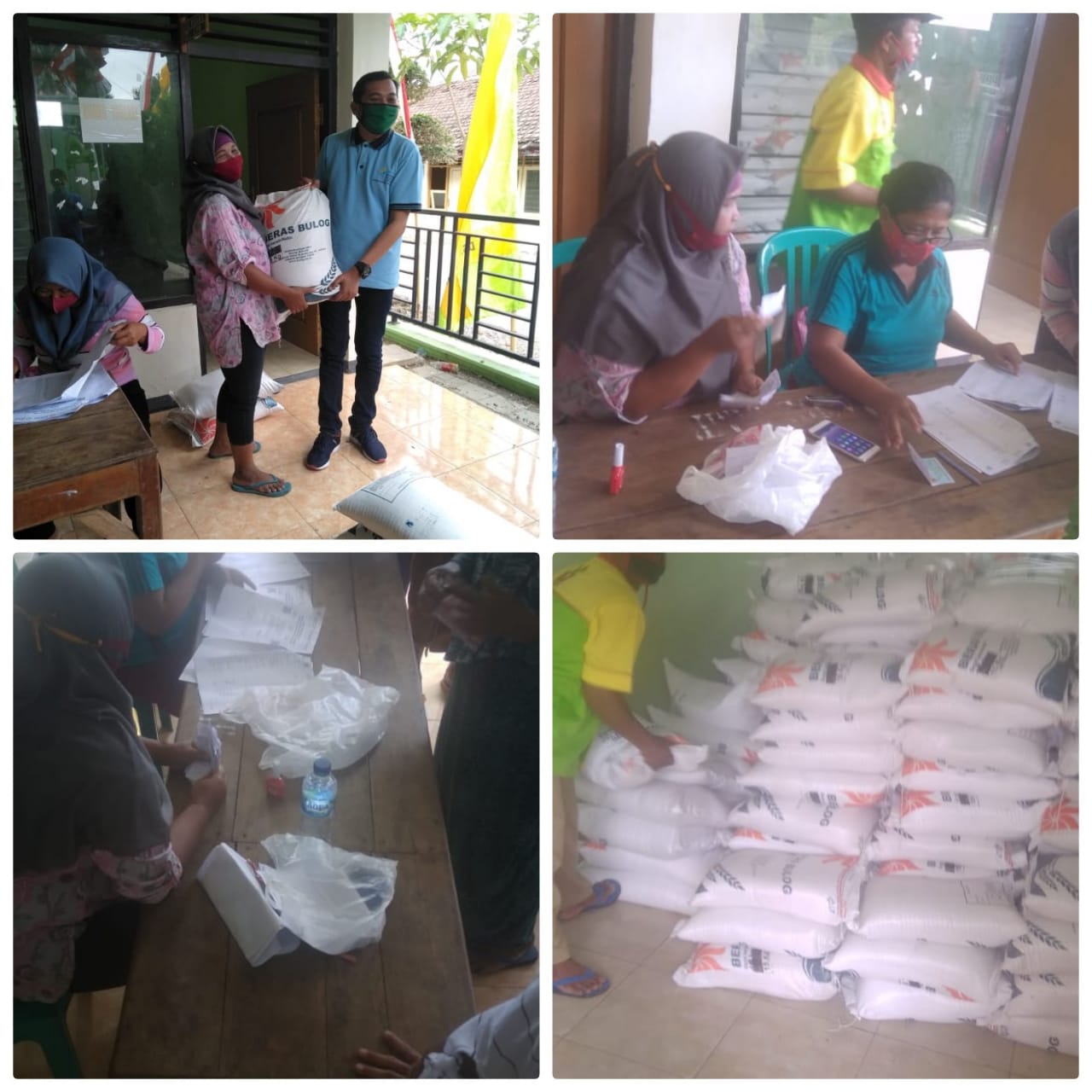 PEMBAGIAN SEMBAKO UNTUK PESERTA PKH DI DESA NGLOPANG